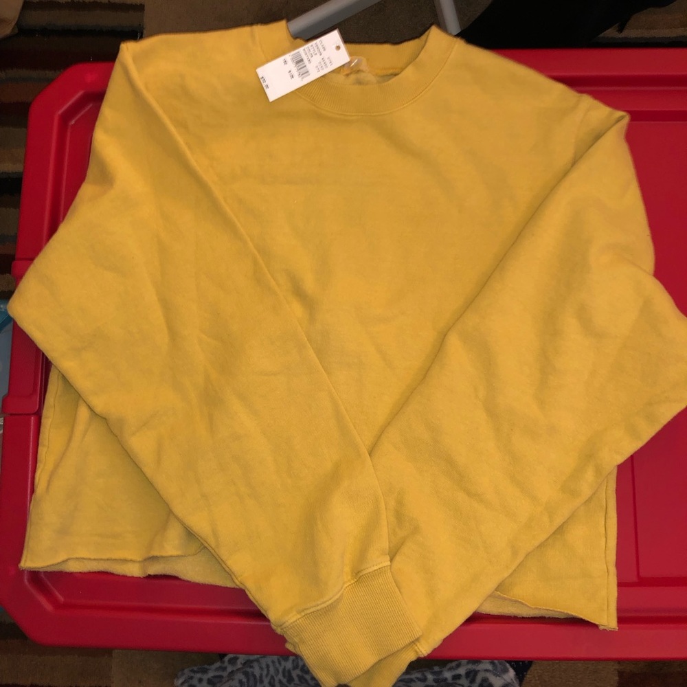 ❌SOLD❌Brandy melville-John Galt mustard crewneck